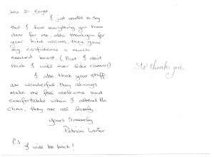 Stem cell treatment success.
Thank you card
Now in Arizona